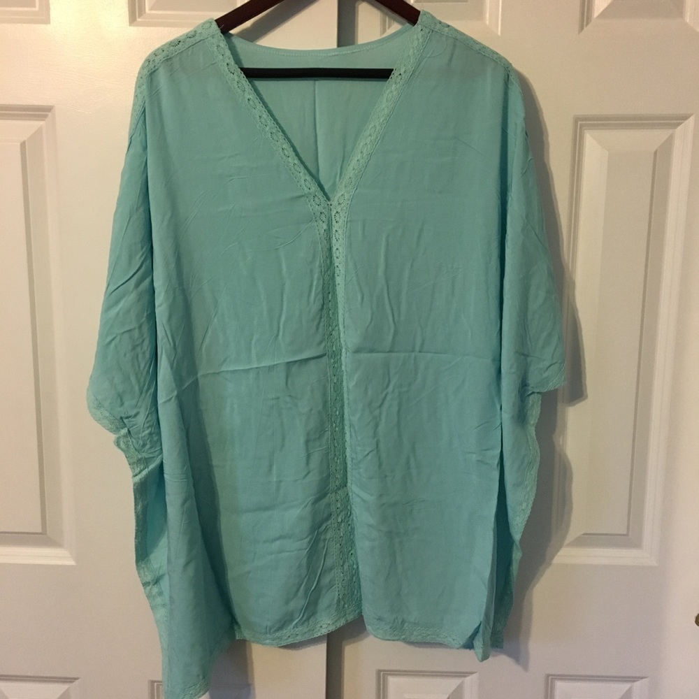COPY - 🆕 Light blue beach cover up kaftan NWOT
